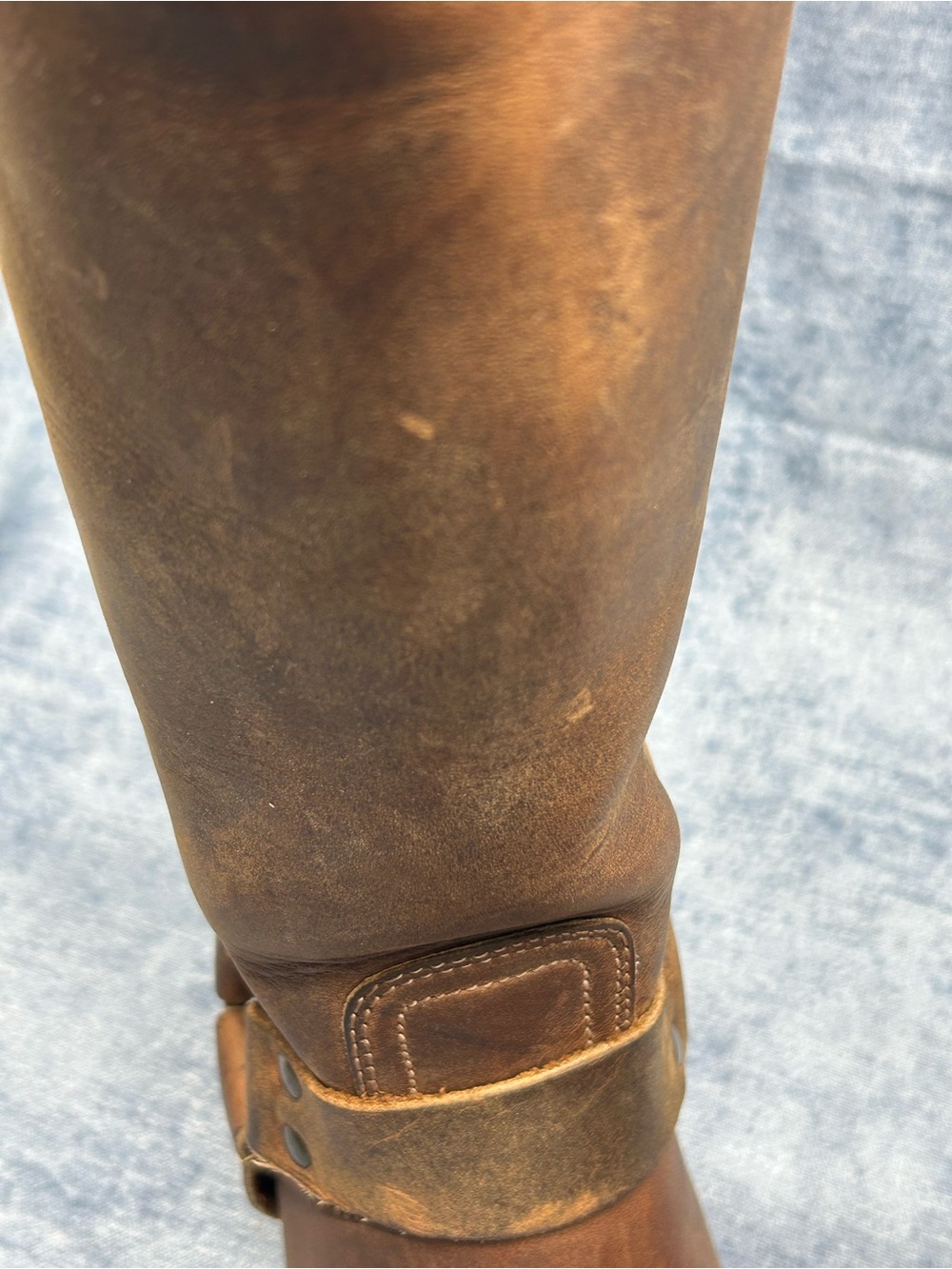 VTG Frye Harness Leather Boots Americana Brown Rustic made in USA 7.5M Women’s - Picture 13 of 16